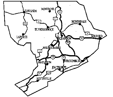 Pocono, Poconos, Pocono mountains map